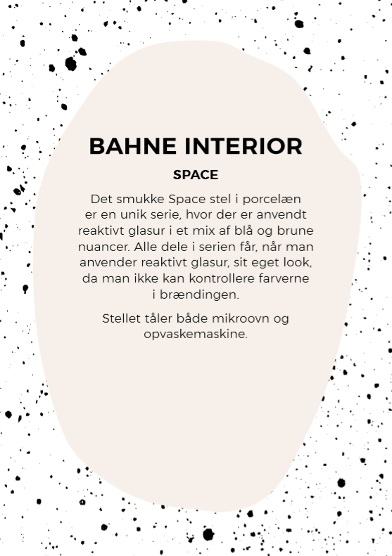 Bahne Interior Space skål, blå - D: 15 cm. - Bahne